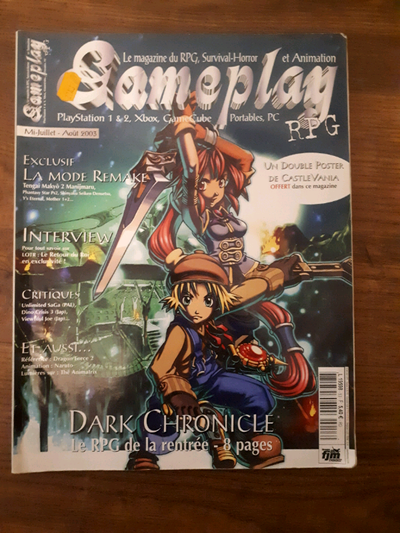 Gameplay RPG mi-juillet-août 2003 Dark Chronicle PS1, View more