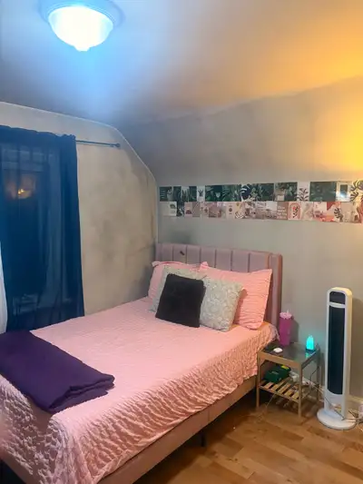 Room for rent in 4 bedroom house. You share washroom with one other person. Parking available. Front...