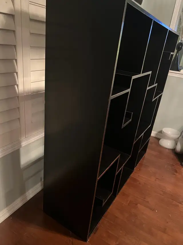 CB2 black stylish bookshelf shelving unit cabinet $1700 in Bookcases & Shelving Units in Oakville / Halton Region - Image 4