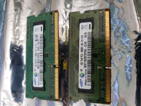Samsung RAM laptop computer 1gb gigs 2x1g pc3 DDR3 10600s memory