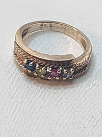 Gold Ring Stamped 10k t With Stones 