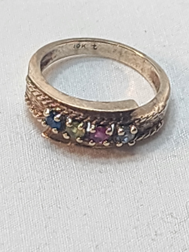 Gold Ring Stamped 10k t With Stones  in Jewellery & Watches in City of Toronto