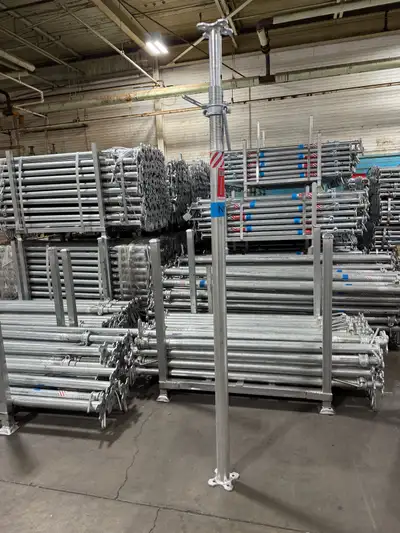 Steel Post Shores: Hot dipped Galvanized. Heavy-Duty Adjustable Shoring Posts – Reliable and Durable...