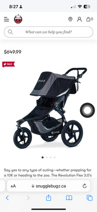 BOB GRAPHITE STROLLER $350