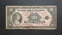 1935 Bank of Canada $2, $5, $10, $20, $25, $50 or $100 or notes