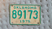 OKLAHOMA MOTORCYCLE LICENSE PLATE