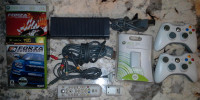 Xbox360 Controllers, Power Supply, Games, Battery Packs, Cables.