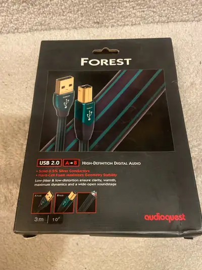 AudioQuest Forest USB A to USB B Digital Audio Cable 3 meters, View more