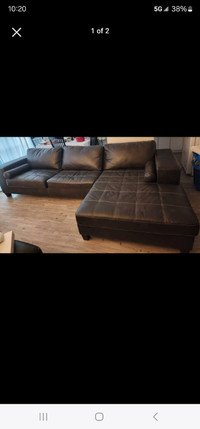 Sofa with lounge/ottoman for Sale