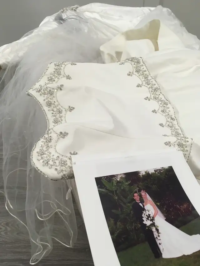 Elegant Demetrios wedding gown in Wedding in Saskatoon - Image 9