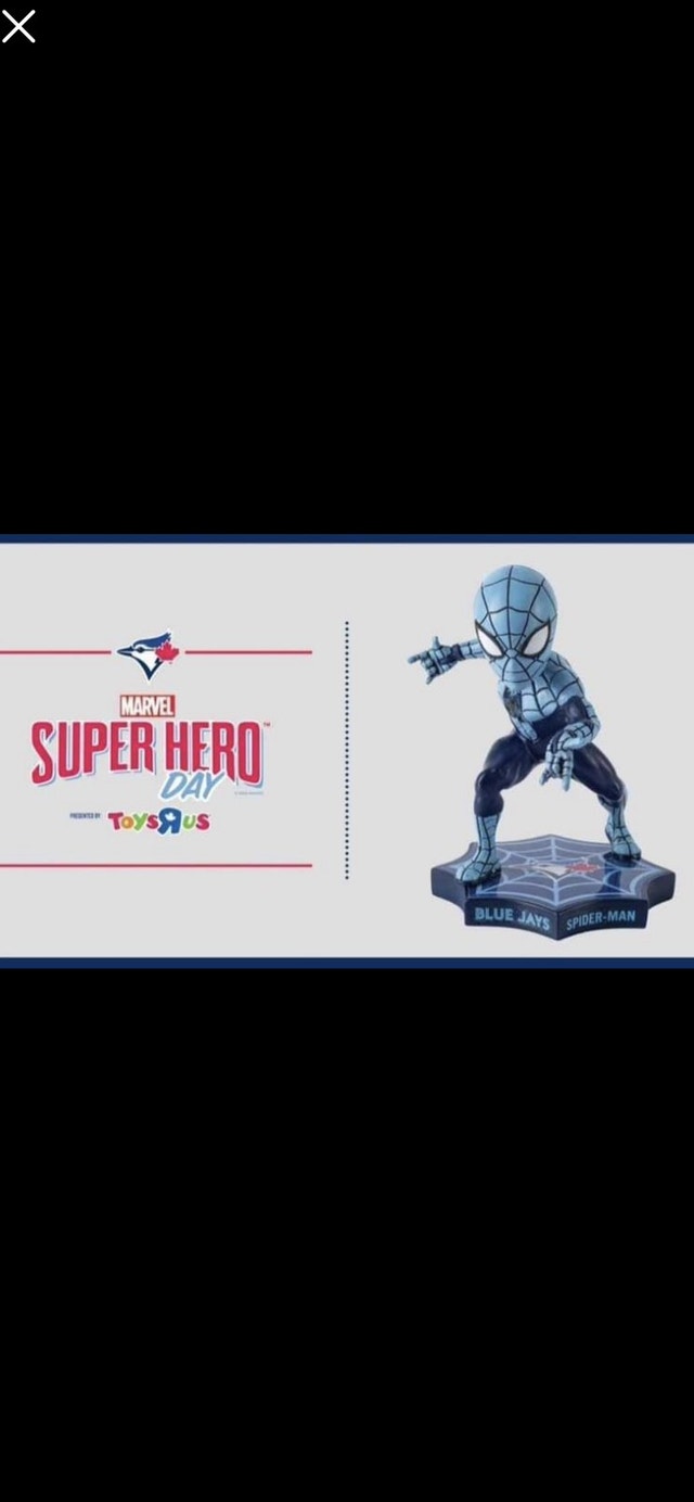Toronto Blue Jays SpiderMan Bobblehead Arts & Collectibles