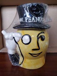 New, Sealed Mr. Peanut Ceramic Jar