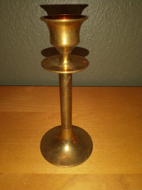 6" high vintage brass candlestick.