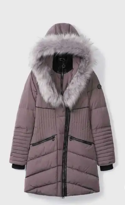 Gigi Mid Length Parka in Plum by NOIZE, View more