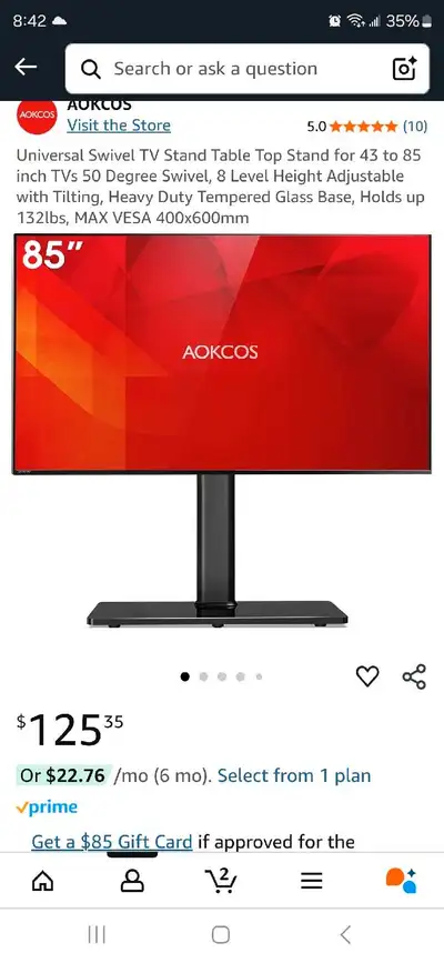 TV Stand AOKCOS, View more