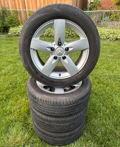 205/55/16 SAILUN ATREZZO SH402 ALL SEASON TIRES + ORIGINAL MERCEDES BENZ SLK CLASS WHEELS ~ IN EXCEL...