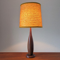 SCULPTURAL DANISH TEAK BOTTLE LAMP