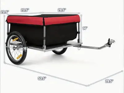 -- NEUF -- Cette remorque de vélo convient à la plupart des vélos, tels que les vélos pliants, les V...