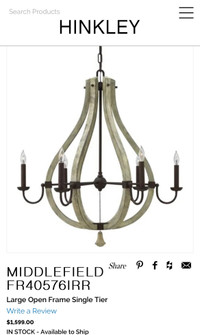 Hinkley Frederick Ramond Middlefield Collection  Chandelier 