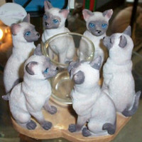 Circle of Cats,Cat circle candleholder,circle of friends, votive
