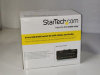 StarTechcom SV411KUSB 4 Port USB KVM Switch Kit Cables and Audio