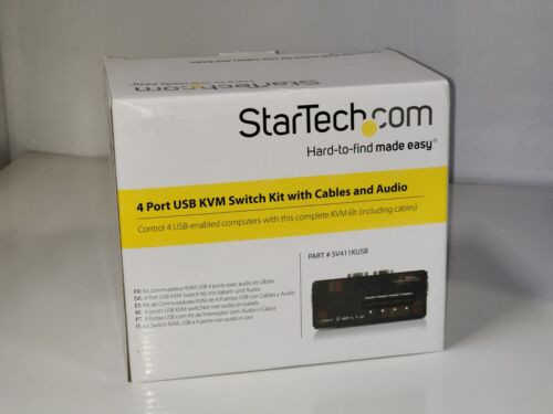 StarTechcom SV411KUSB 4 Port USB KVM Switch Kit Cables and Audio dans Câbles et connecteurs  à Sherbrooke