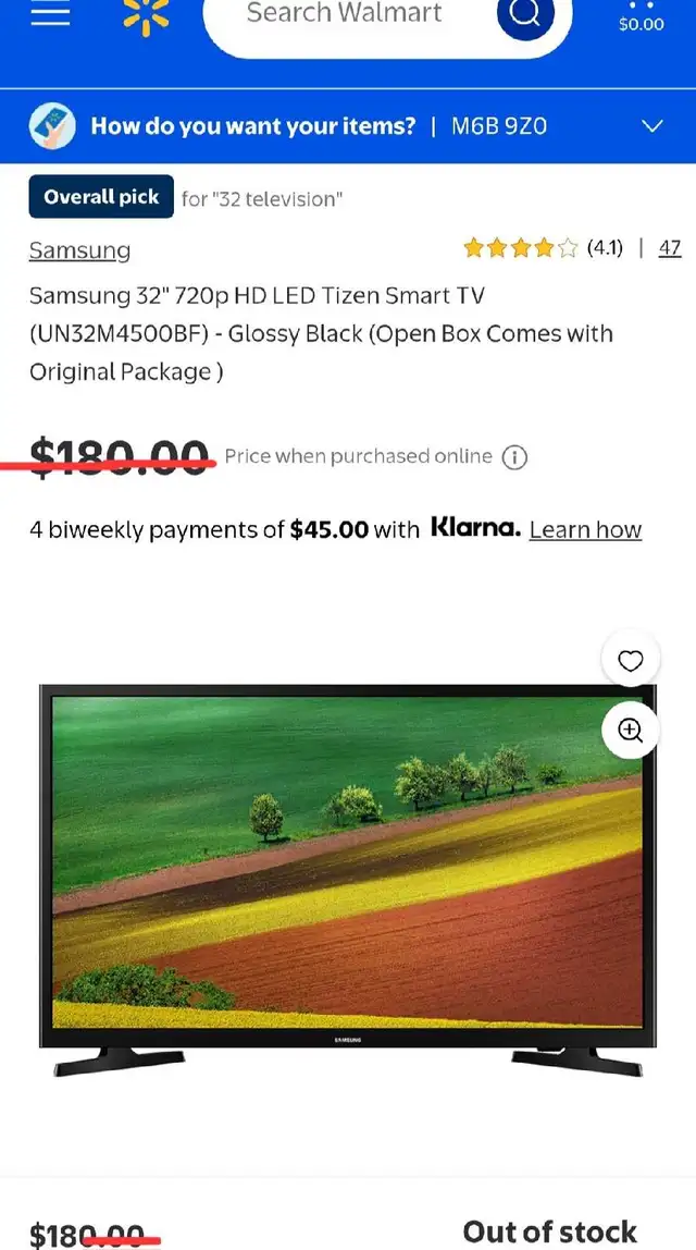 Samsung 32" 720p HD LED Tizen Smart TV -- Glossy Black