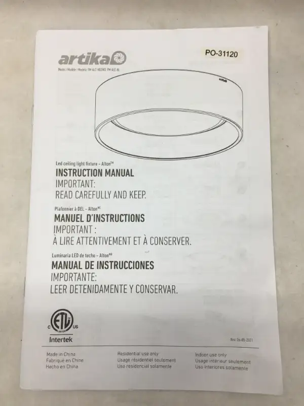 Artika Modern LED Flush Mount Ceiling Light with Remote in Indoor Lighting & Fans in St. Catharines - Image 4