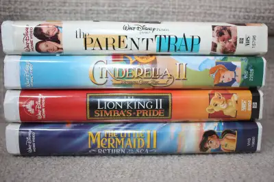 Four Walt Disney Pictures VHS original children's movies sold as a lot. The Parent Trap Cinderella I...