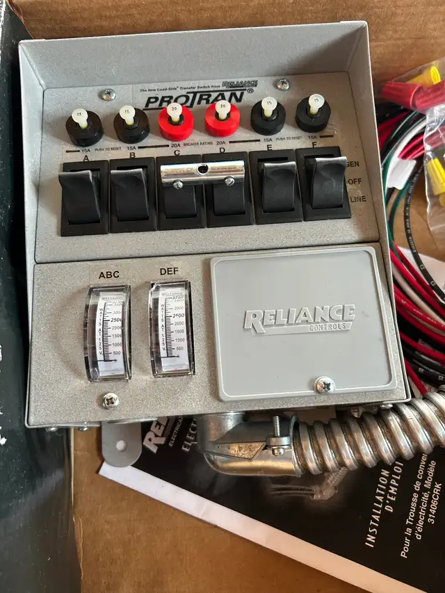 Reliance Protran generator manual transfer switch model31406CRK in Electrical in Kingston - Image 2