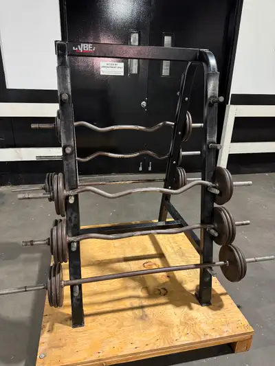 Weights Barbell with rack, View more