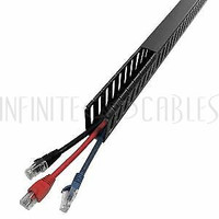 6ft Plastic Wiring Duct with Cover 1x2 - Black