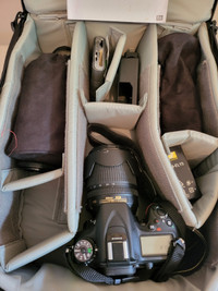Nikon D7100 DSLR Camera, Manfrotto Tripod & Lowepro Backpack