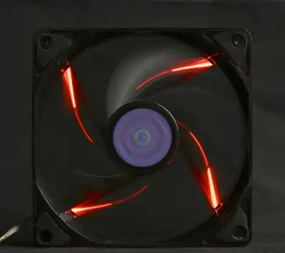 CoolerMaster 3-pin Red LED Silent Cooling PC Case Heat Fan 120mm, View more