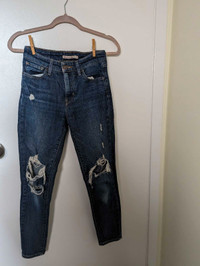 Levi's 721 ripped stretch jeans size 25