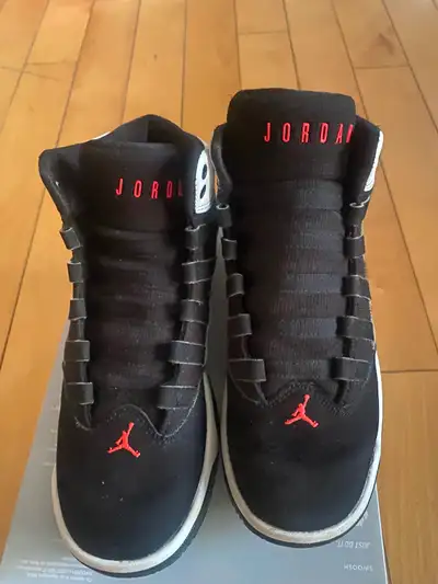 Size 4.5Y Black and white mid Jordan’s, View more