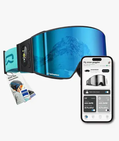SKIWARRIOR Smart Wireless Intercom Audio Ski Goggles Blue, View more