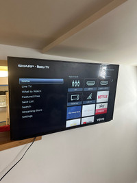 50” sharp tv and wall mount 