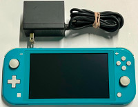Nintendo Switch Lite Turquoise w/ Charger and 128gb Memory Card