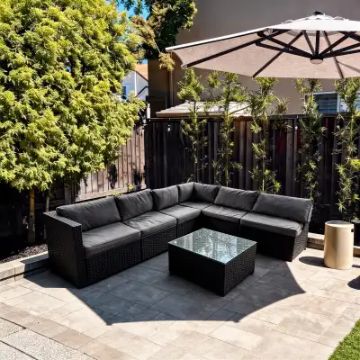 7 pcs outdoor sectional patio set, View more