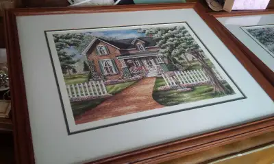 The two are identically framed in oak. They are one of numbered of 3750 and pencil signed by author....