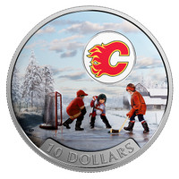 2017 Silver Calgary Flames coin