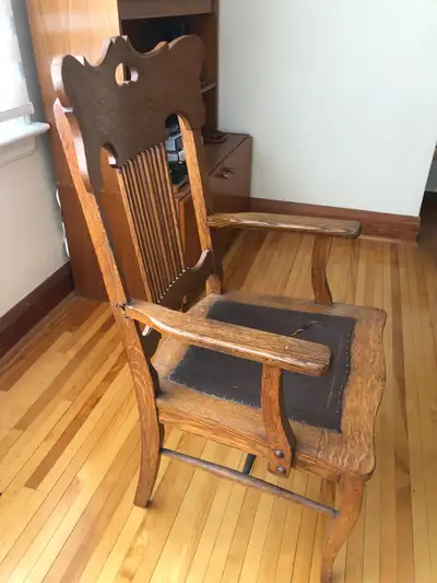 Antique Solid Wood Armchair, View more