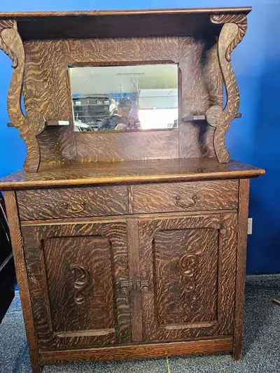 Antique Oak Hutch, View more