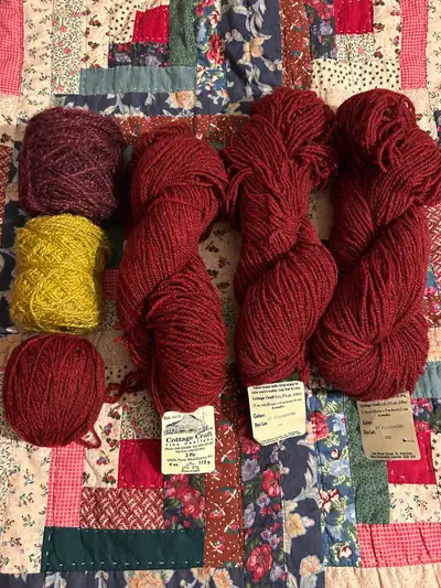 lot of Canadian sheep wool yarn by Cottage Craft, View more
