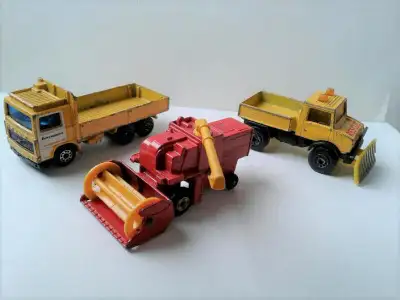 Matchbox UNIMOG,VOLVO,HARVESTER, View more