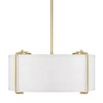 Home Decorators Collection 4-Light Brushed Gold Pendant, View more