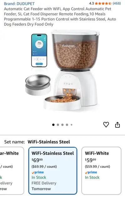 DUDUPET Automatic Pet Feeder, View more