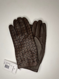 Saks Fifth Avenue Italian Leather Cashmere Winter Gloves