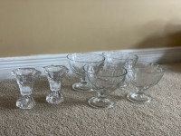 NEW Glass Set (Bowls, Small Candle Holders)